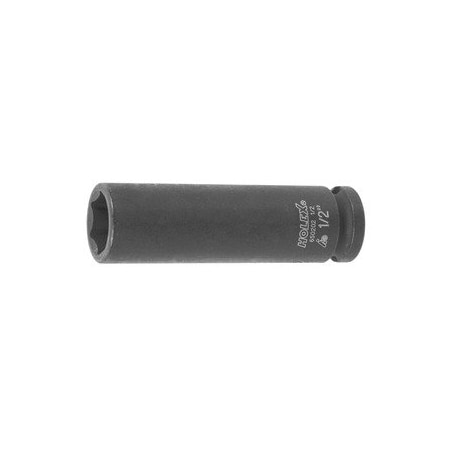Holex Impact Socket, 3/8 inch Drive, 6 pt, Deep, 1/2 inch 650202 1/2